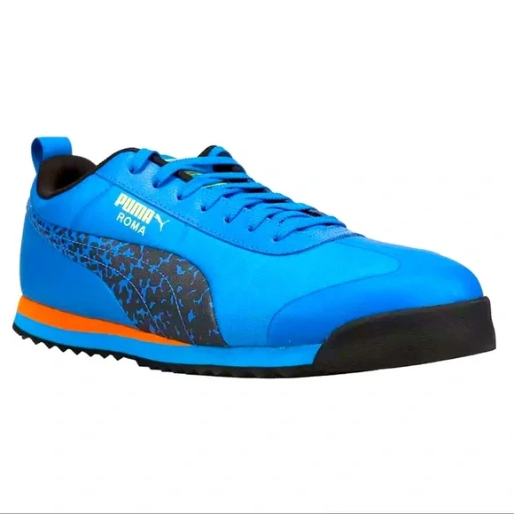 Puma Shoes Sz Mens Puma Roma Retro Blaster Lace Up Mens Blue
